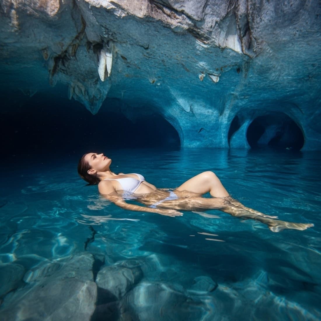Women's Dating Profile Marble Cathedral Back Float Photography: Google Imagen prompts, Nano Banana prompts, Midjourney prompts, ChatGPT prompts, DALL-E prompts Prompt