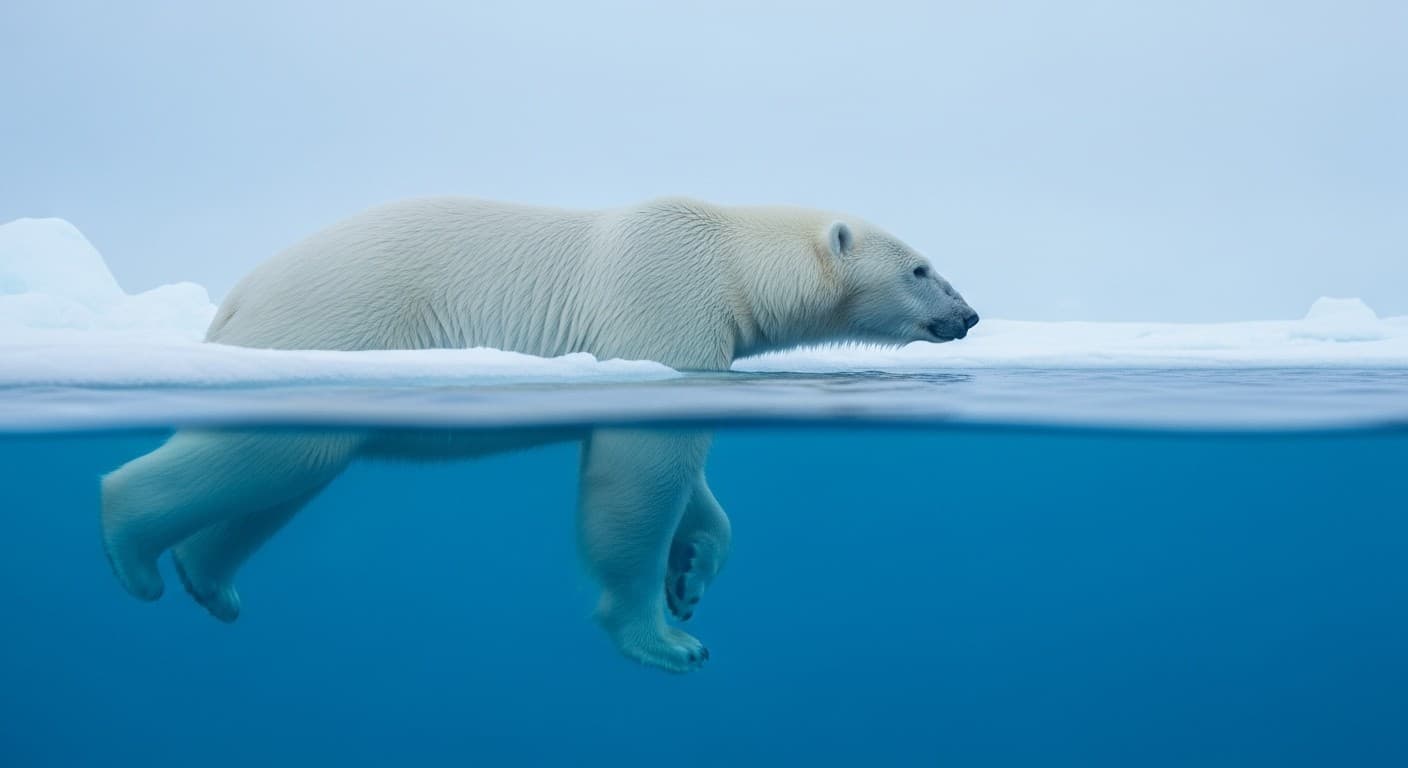 Arctic Polar Bear Hunting Posture: Sora, Google Veo 3, Runway Gen-3, Pika Labs, Luma Dream Machine Prompt