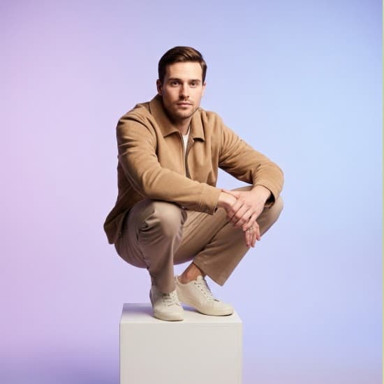 Male Portrait Editorial Studio Lavender New