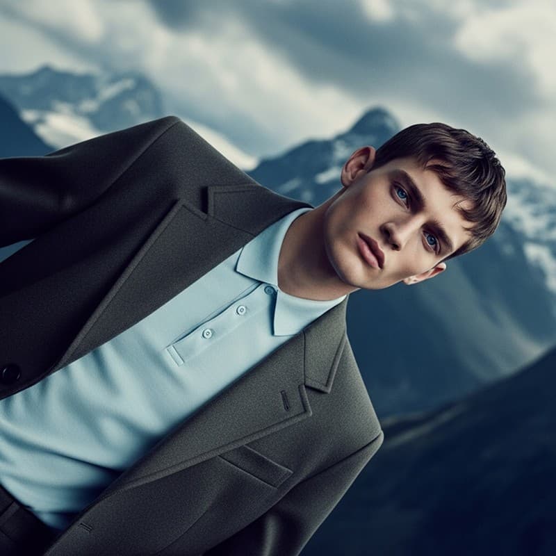 Fall-Winter Blue Mountain Menswear: Google Imagen prompts, Midjourney prompts, DALL-E prompts, Stable Diffusion, Runway ML Prompt