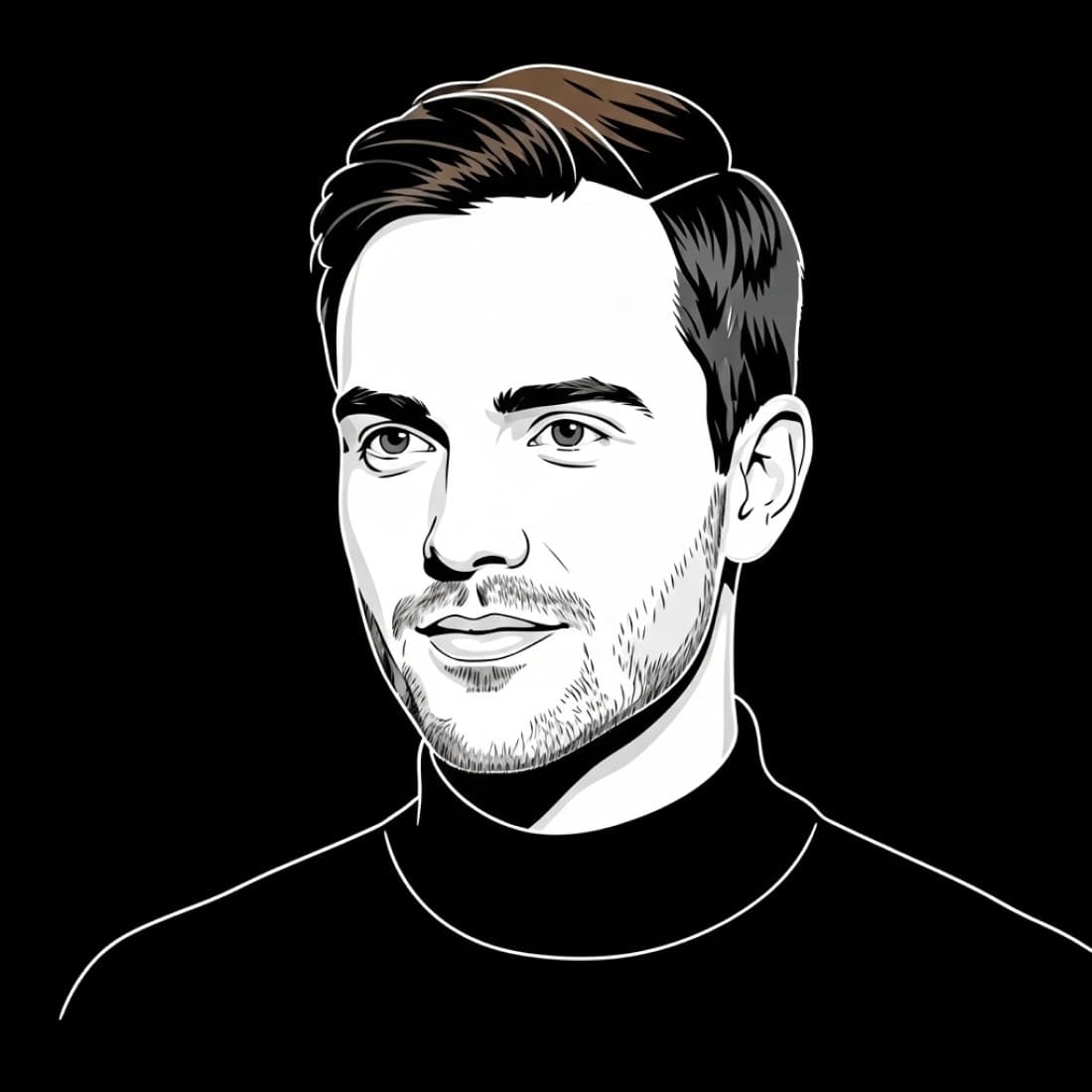 Two-Tone Dark Mode Avatar: Google Imagen prompts, Nano Banana prompts, Midjourney prompts, ChatGPT prompts, DALL-E prompts Prompt