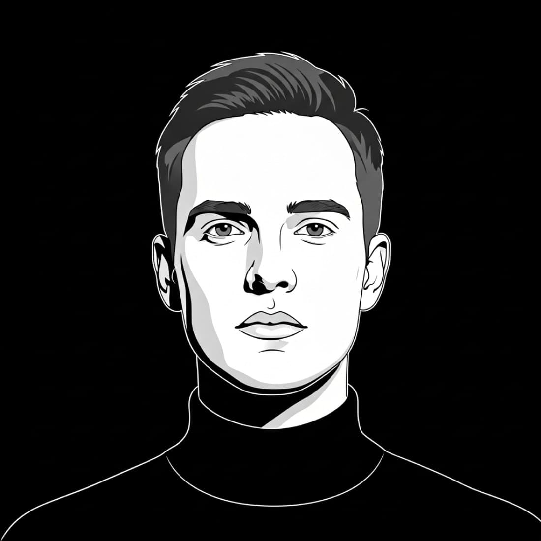Striking Contrast Dark Mode Avatar: Google Imagen prompts, Nano Banana prompts, Midjourney prompts, ChatGPT prompts, DALL-E prompts Prompt