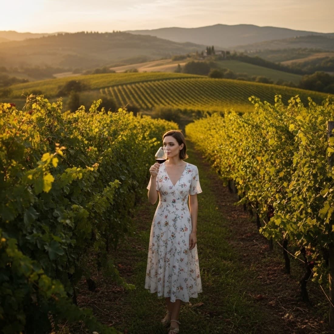 Women's Social Media Tuscan Vineyard Photography: Google Imagen prompts, Nano Banana prompts, Midjourney prompts, ChatGPT prompts, DALL-E prompts Prompt