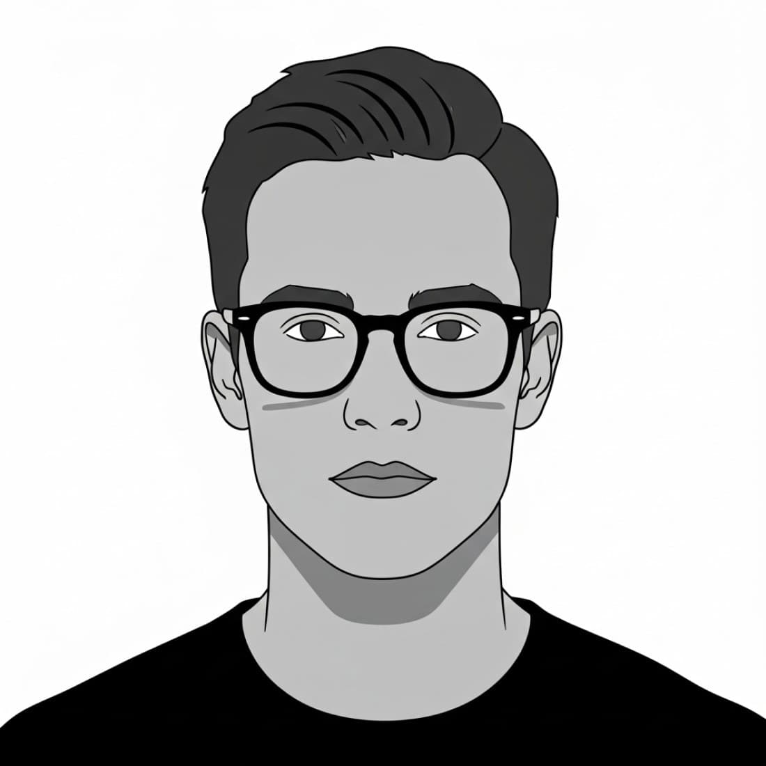 Modern Gray Face Glasses Avatar: Google Imagen prompts, Nano Banana prompts, Midjourney prompts, ChatGPT prompts, DALL-E prompts Prompt