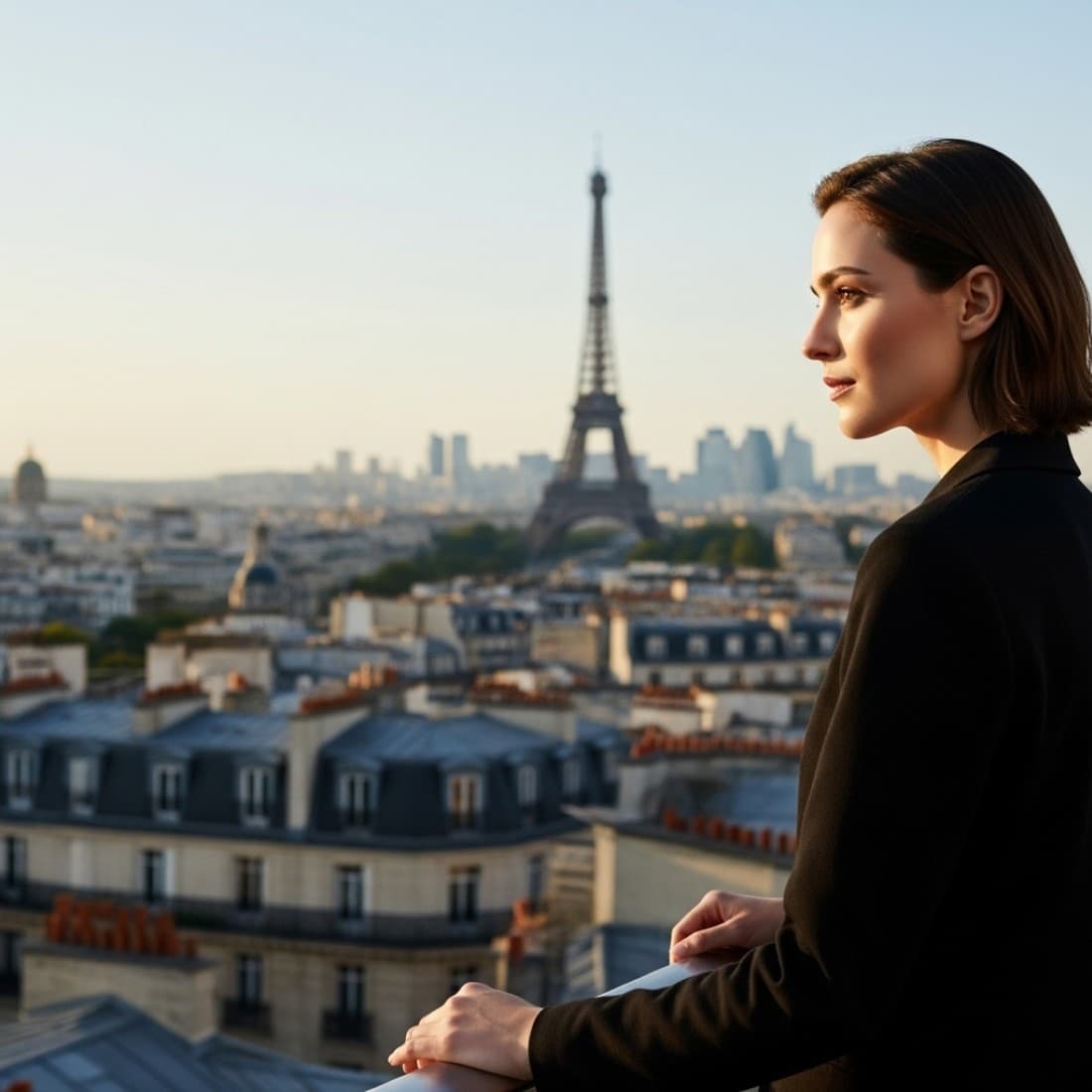 Women's Social Media Paris Rooftop Photography: Google Imagen prompts, Nano Banana prompts, Midjourney prompts, ChatGPT prompts, DALL-E prompts Prompt
