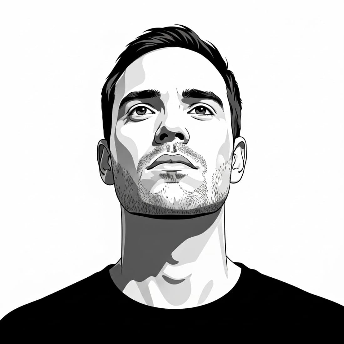 Modern Upward Gaze Avatar: Google Imagen prompts, Nano Banana prompts, Midjourney prompts, ChatGPT prompts, DALL-E prompts Prompt