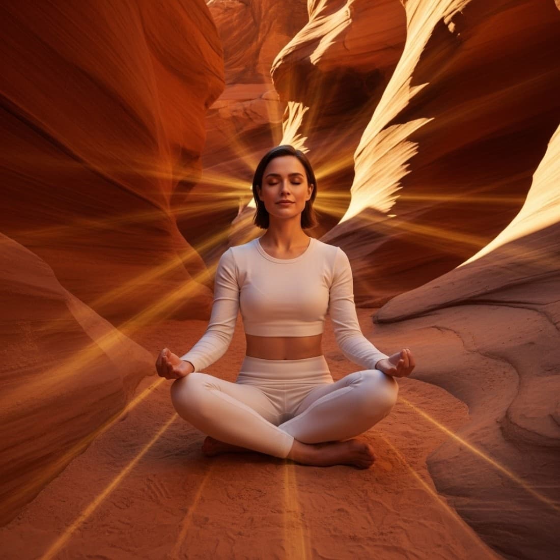 Women's Dating Profile Antelope Canyon Meditation Photography: Google Imagen prompts, Nano Banana prompts, Midjourney prompts, ChatGPT prompts, DALL-E prompts Prompt