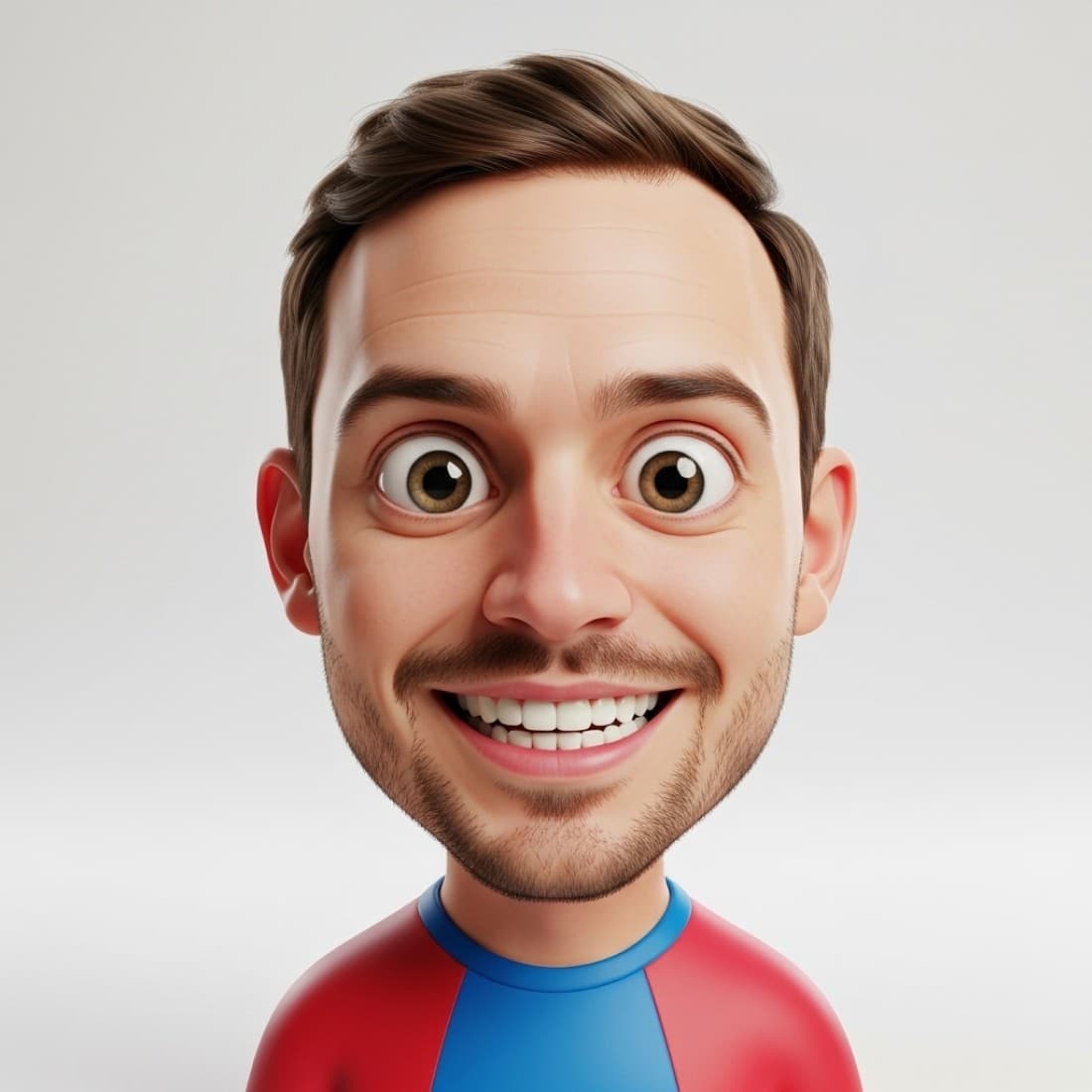 Wide Grin Comic Avatar: Google Imagen, Nano Banana, Midjourney, ChatGPT, Twitter/X Prompt