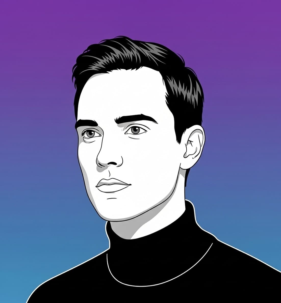 Professional Blue-Purple Gradient Avatar: Google Imagen prompts, Nano Banana prompts, Midjourney prompts, ChatGPT prompts, DALL-E prompts Prompt