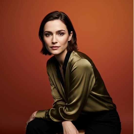 Women's Instagram LinkedIn AI Headshot Warm Gradient: Google Imagen prompts, Nano Banana prompts, Midjourney prompts, ChatGPT prompts, DALL-E prompts Prompt