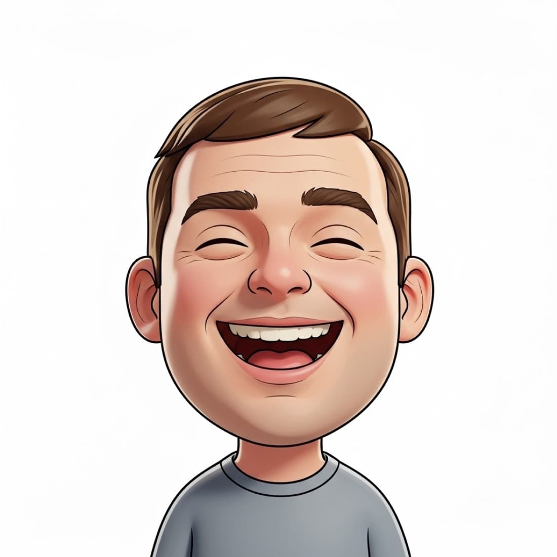 Hearty Laugh Comic Avatar: Google Imagen, Nano Banana, Midjourney, ChatGPT, Twitter/X Prompt