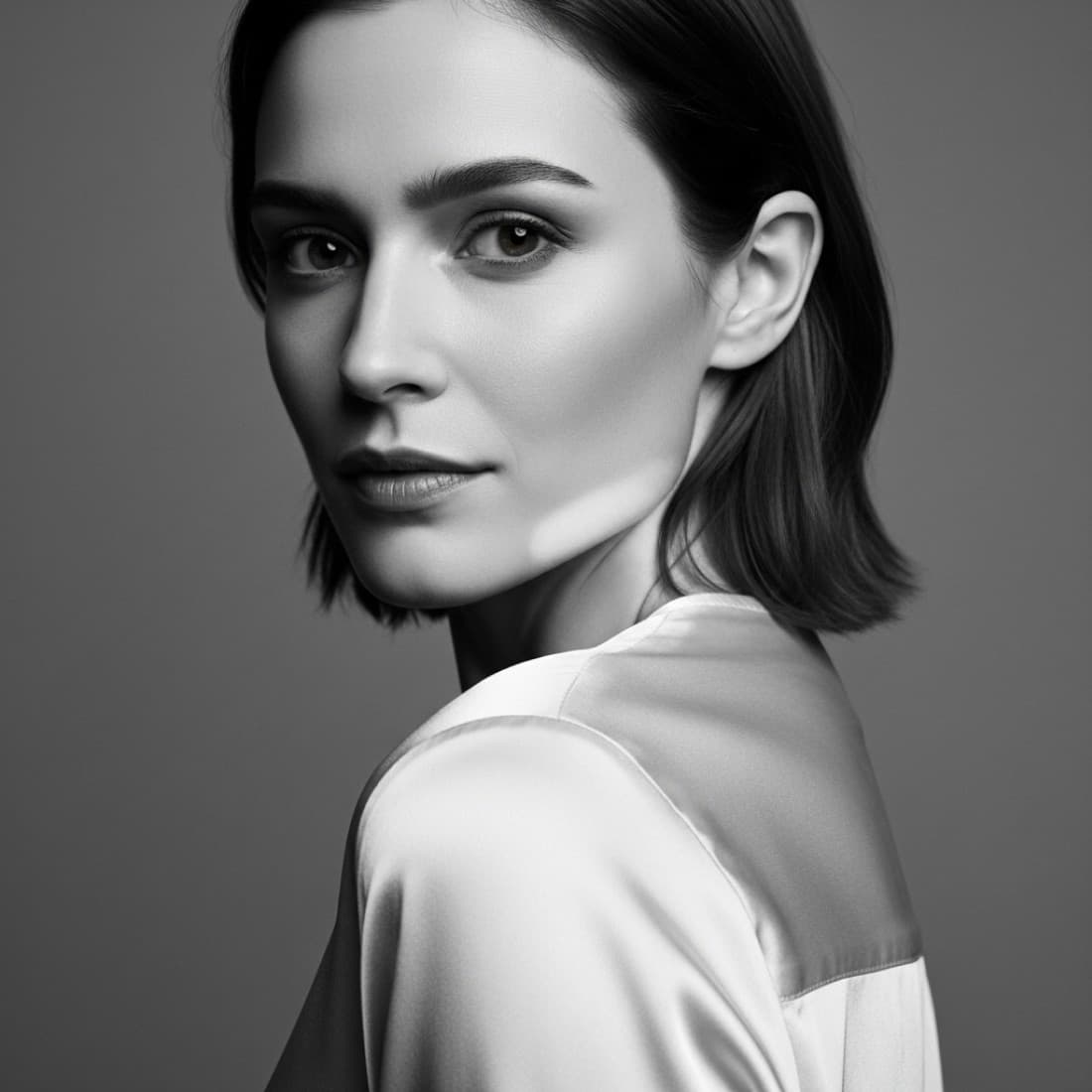 Women's LinkedIn Professional Over-Shoulder AI Headshot: Google Imagen prompts, Nano Banana prompts, Midjourney prompts, ChatGPT prompts, DALL-E prompts Prompt