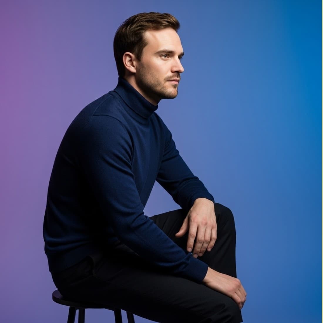 Men's Cashmere Side Profile AI Professional Dating Profile: Google Imagen prompts, Nano Banana prompts, Midjourney prompts, ChatGPT prompts, DALL-E prompts Prompt