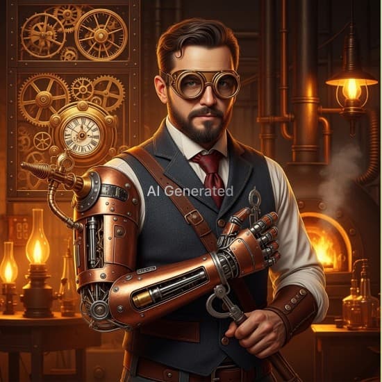 Steampunk Art Generator: Midjourney, DALL-E 3, Stable Diffusion, Adobe Firefly Prompt